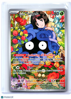 2026 Pokemon—Erika's Tangela #218/217 Ascended Heroes—Illustration Rare Holo