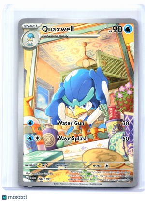 2023 Pokemon—Quaxwell #207/193 Paldea Evolved—Illustration Rare Holo