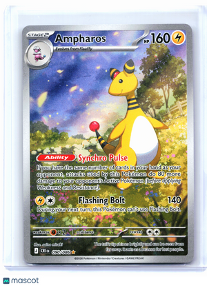 2026 Pokemon—Ampharos #090/086 Chaos Rising—Illustration Rare Holo