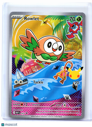 2026 Pokemon—Rowlet #043 Mega Evolution Promo—Black Star Promo Holo