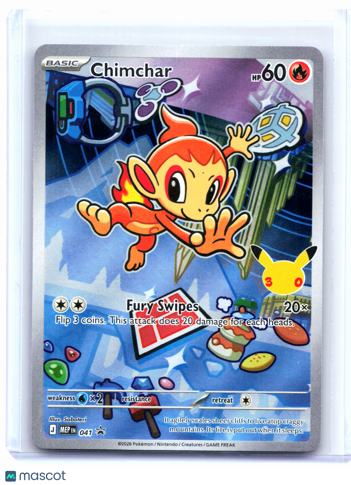 2026 Pokemon—Chimchar #041 Mega Evolution Promo—Black Star Promo Holo