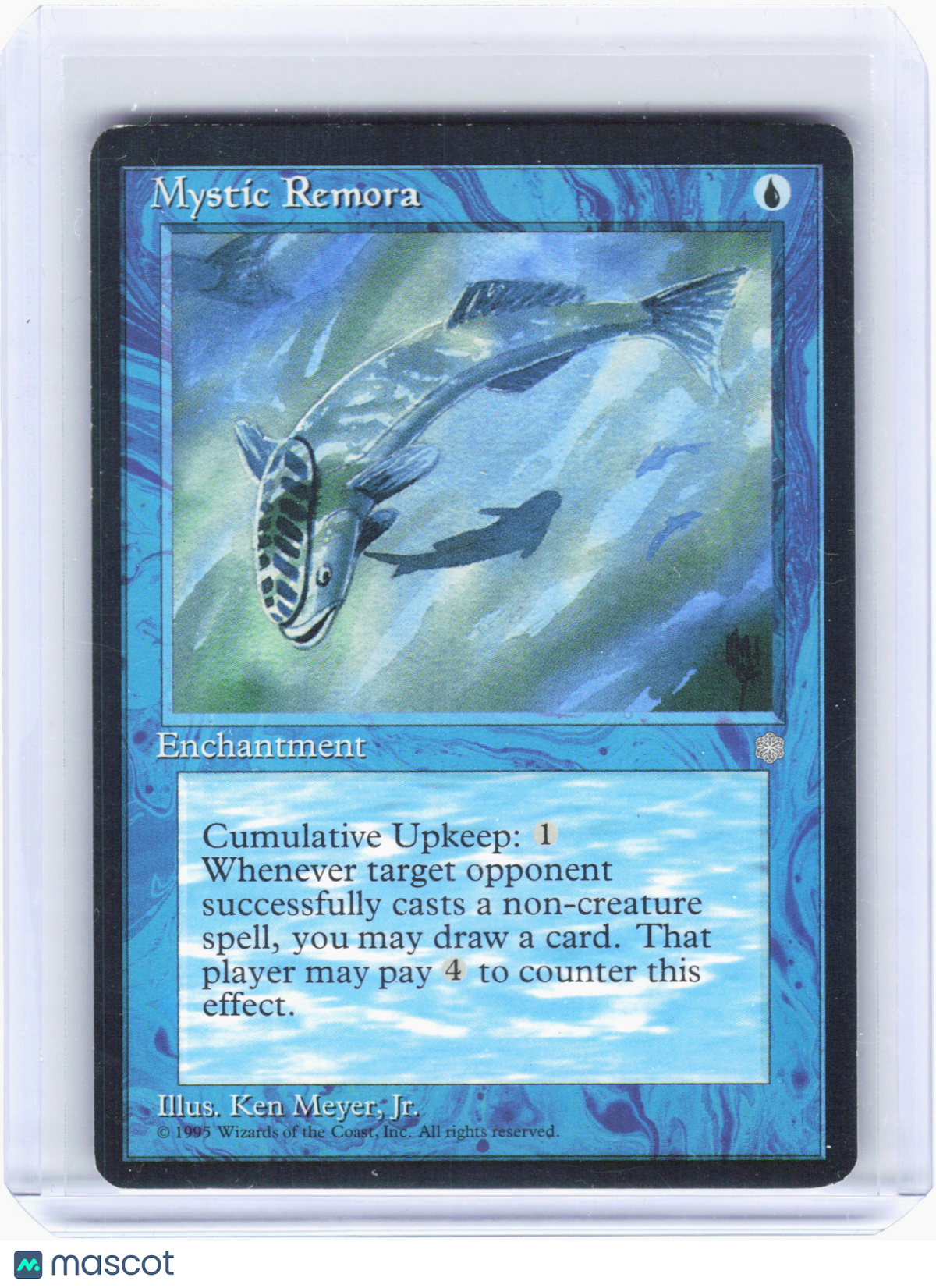 1995 Magic: The Gathering—Mystic Remora #87 Ice Age—Common Nonfoil [MP]
