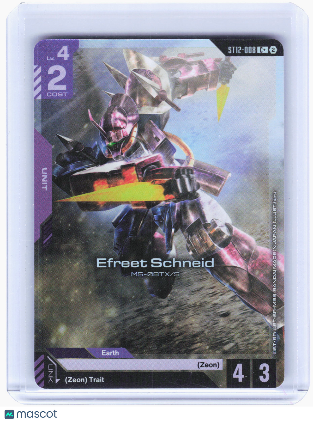 2026 Gundam Card Game—Efreet Schneid #ST12-008 Raging Onslaught—Common+ Foil