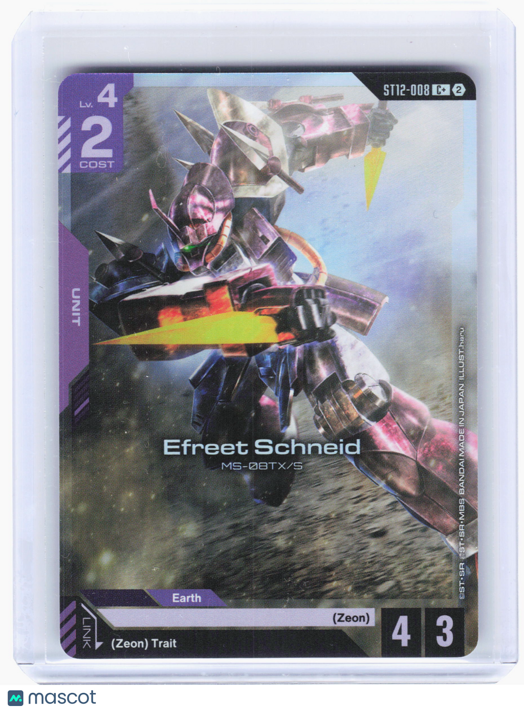 2026 Gundam Card Game—Efreet Schneid #ST12-008 Raging Onslaught—Common+ Foil