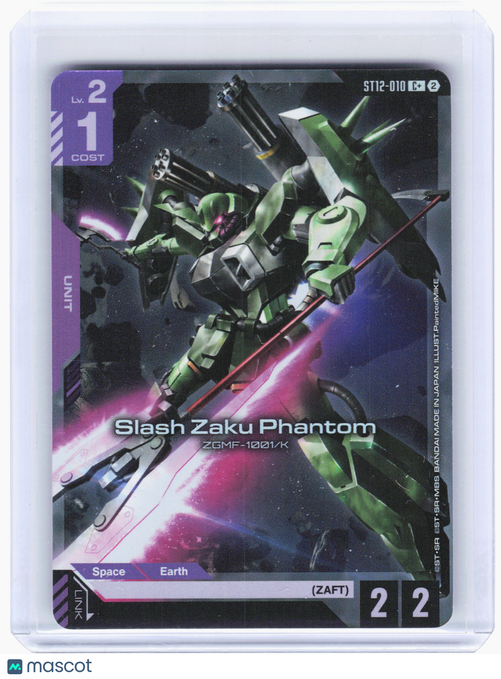 2026 Gundam Card Game—Slash Zaku Phantom #ST12-010 Raging Onslaught—Common+ Foil