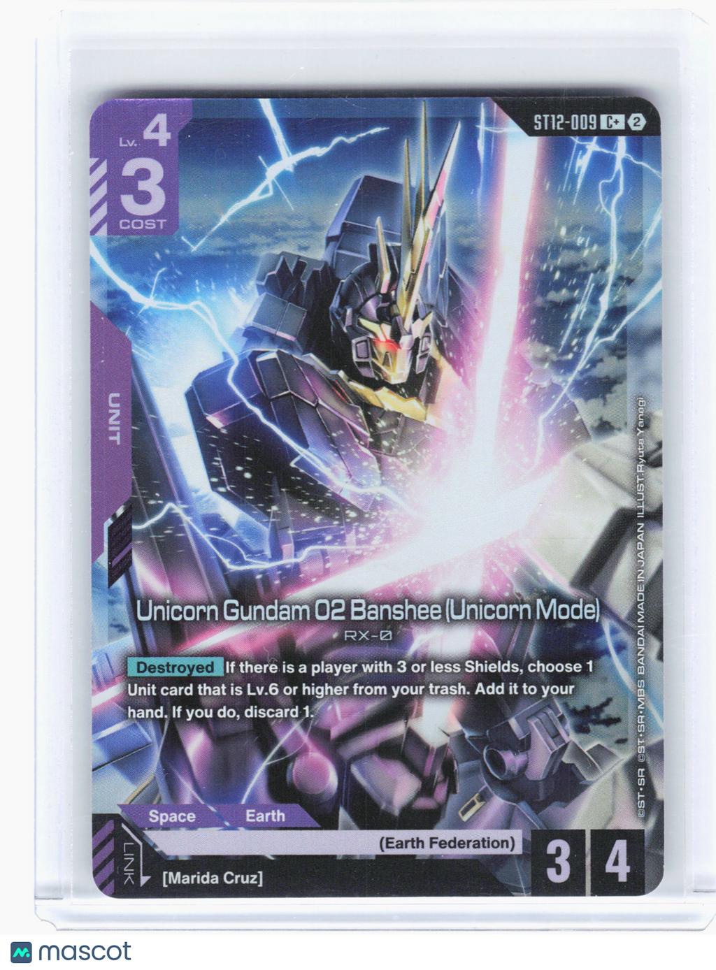 2026 Gundam Card Game—Unicorn Gundam 02 Banshee (Unicorn Mode) #ST12-009—C+
