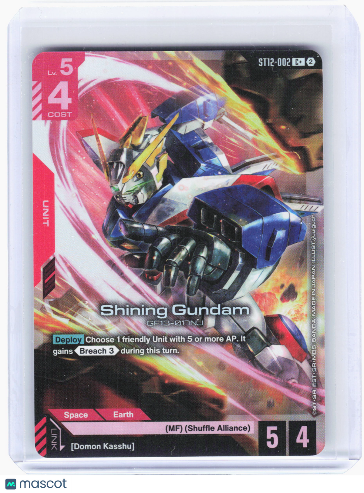 2026 Gundam Card Game—Shining Gundam #ST12-002 Raging Onslaught—Common+ Foil