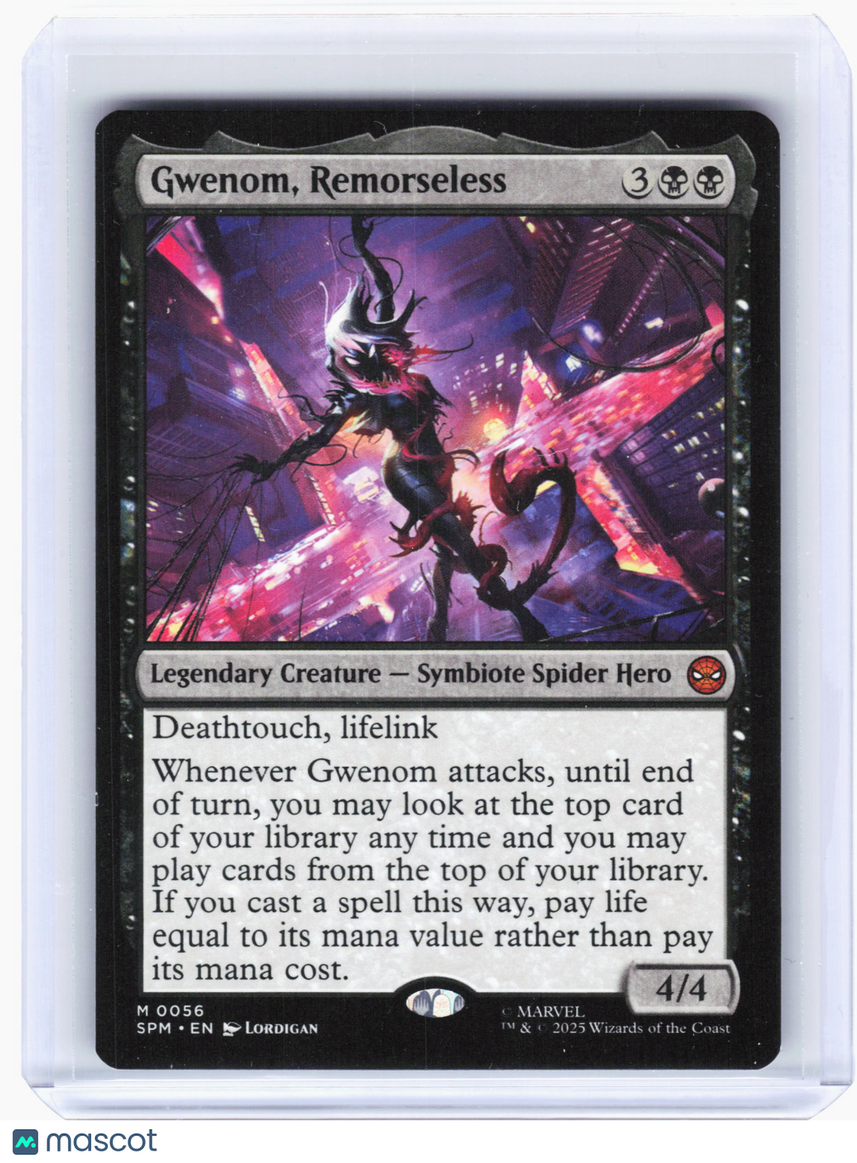 2025 Magic: The Gathering—Gwenom, Remorseless #56 Marvel's Spider-Man—M Nonfoil
