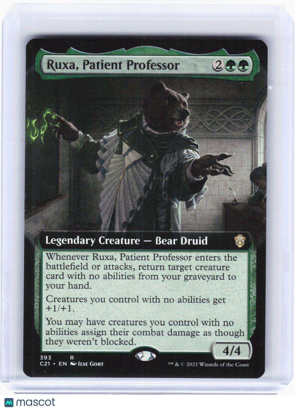 2021 MTG—Ruxa, Patient Professor #393 Commander 2021—Rare Nonfoil (Extended Art)