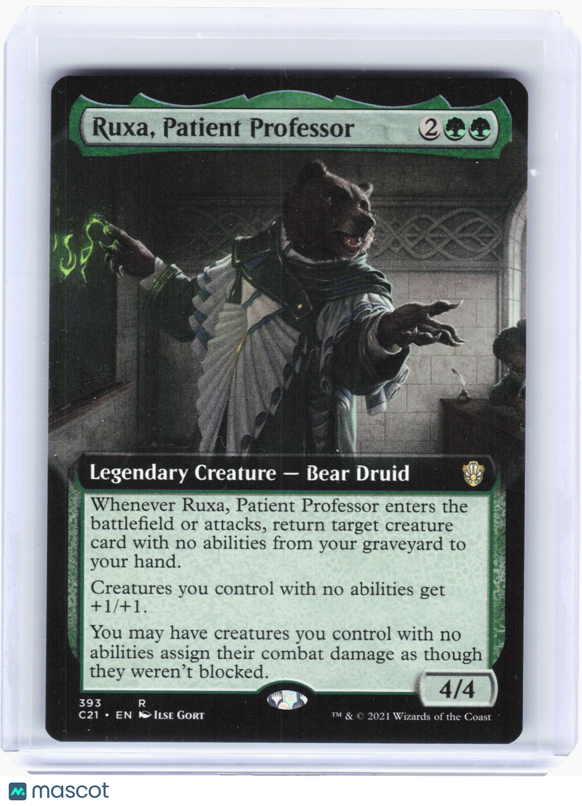 2021 MTG—Ruxa, Patient Professor #393 Commander 2021—Rare Nonfoil (Extended Art)