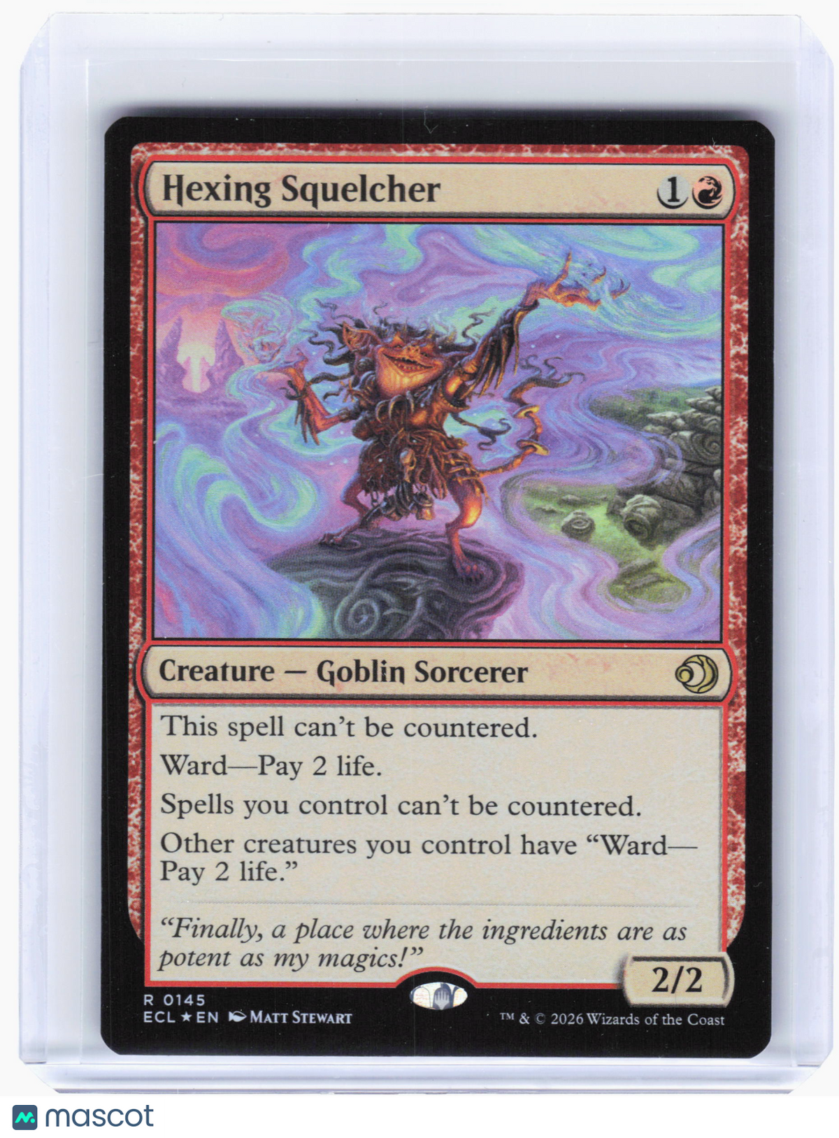2026 Magic: The Gathering—Hexing Squelcher #145 Lorwyn Eclipsed—Rare Foil