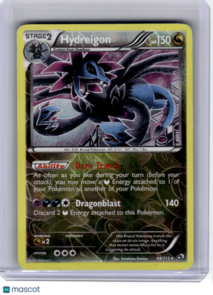 2013 Pokemon—Hydreigon #99 Legendary Treasures—Rare Reverse Holo [Damage]