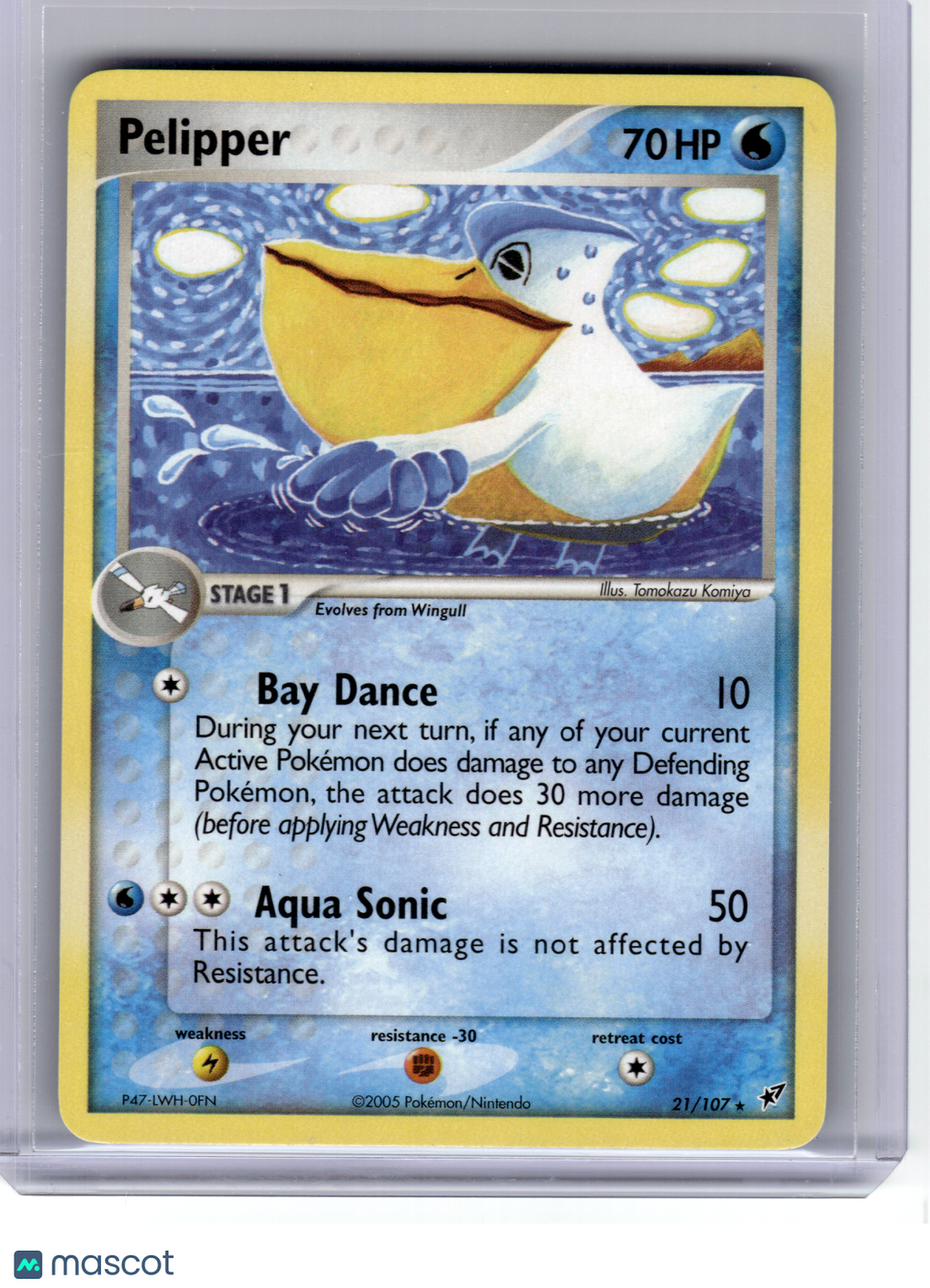 2005 Pokemon—Pelipper #21 EX Deoxys—Rare Non-Holo