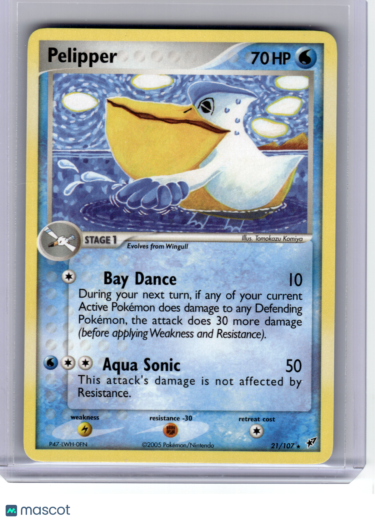 2005 Pokemon—Pelipper #21 EX Deoxys—Rare Non-Holo