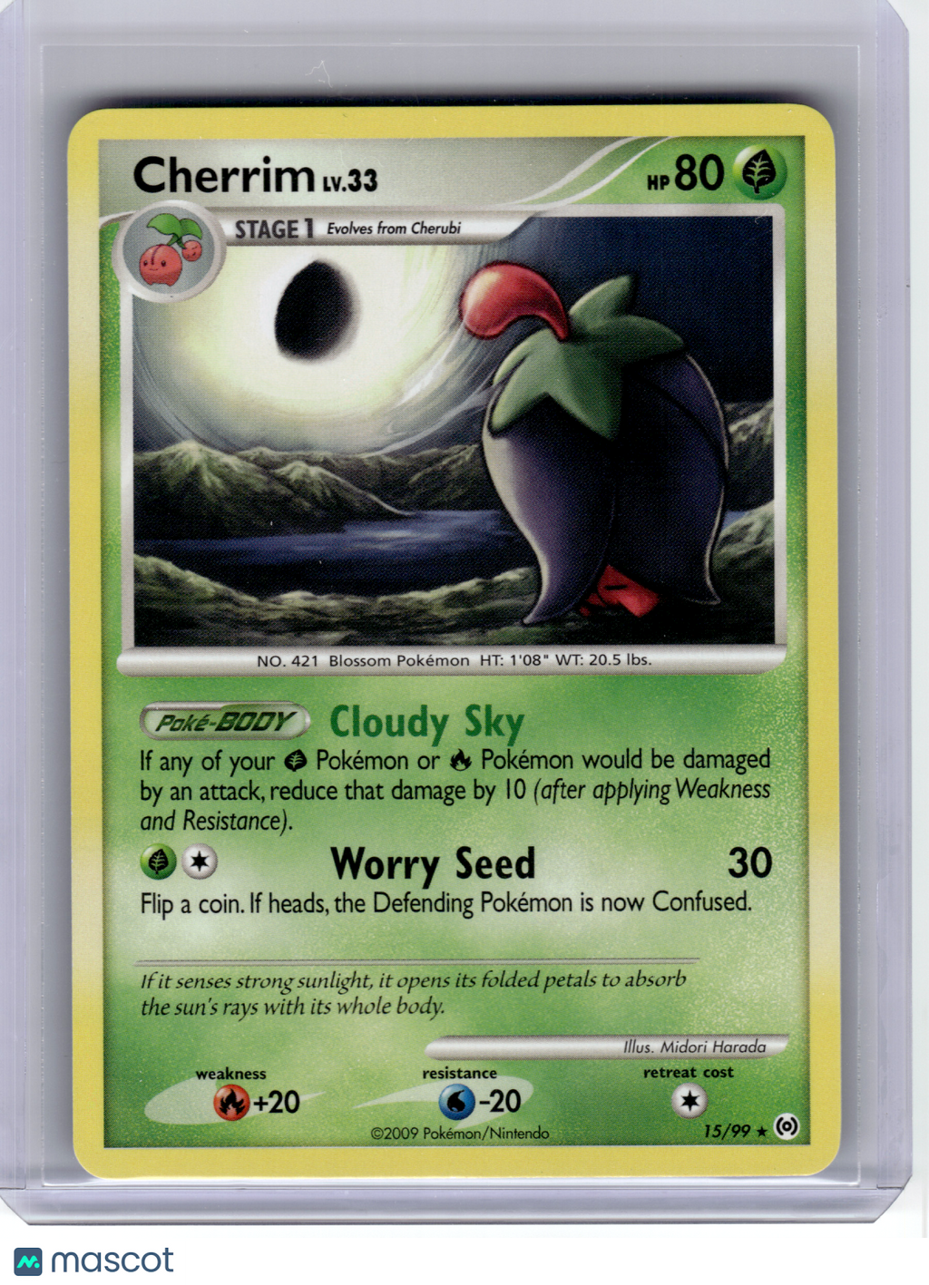 2009 Pokemon—Cherrim #15 Arceus—Rare Non-Holo