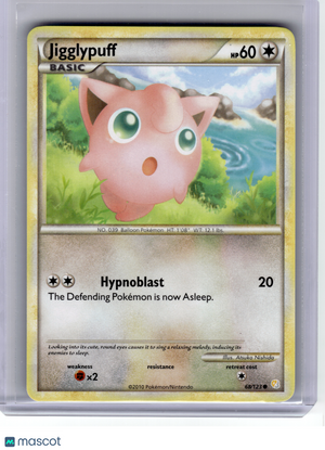 2010 Pokemon—Jigglypuff #68 HeartGold & SoulSilver—Common Non-Holo
