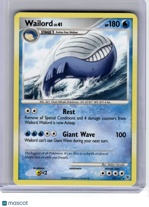 2013 Pokemon—Wailord #47 Supreme Victors—Rare Non-Holo
