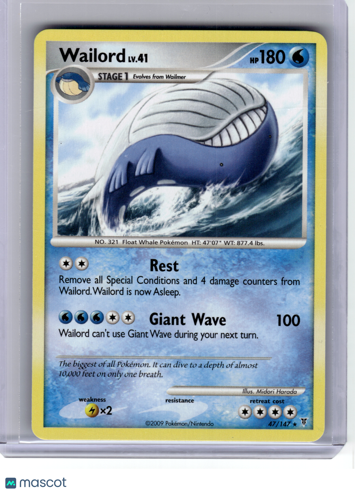 2013 Pokemon—Wailord #47 Supreme Victors—Rare Non-Holo