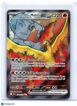 2025 Pokemon—Team Rocket's Moltres ex #208/182 Destined Rivals—Ultra Rare Holo