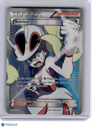 2014 Pokemon—Korrina #111 Furious Fists—Ultra Rare Holo [Heavily Played]