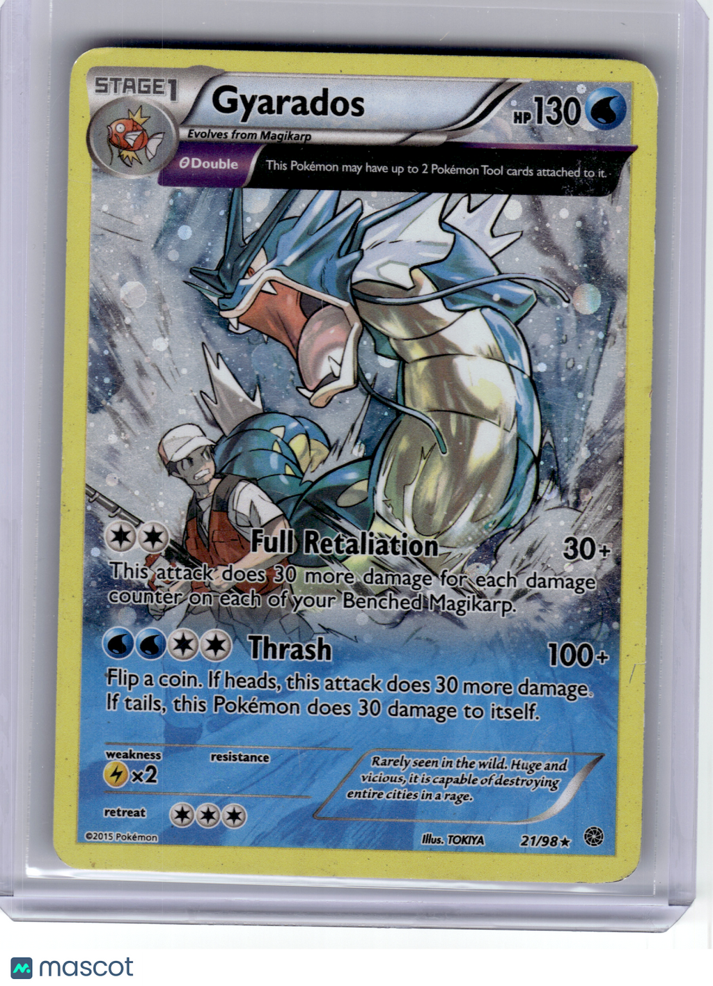 2015 Pokemon—Gyarados #21 Deck Exclusives—Rare Holo [Heavily Played]