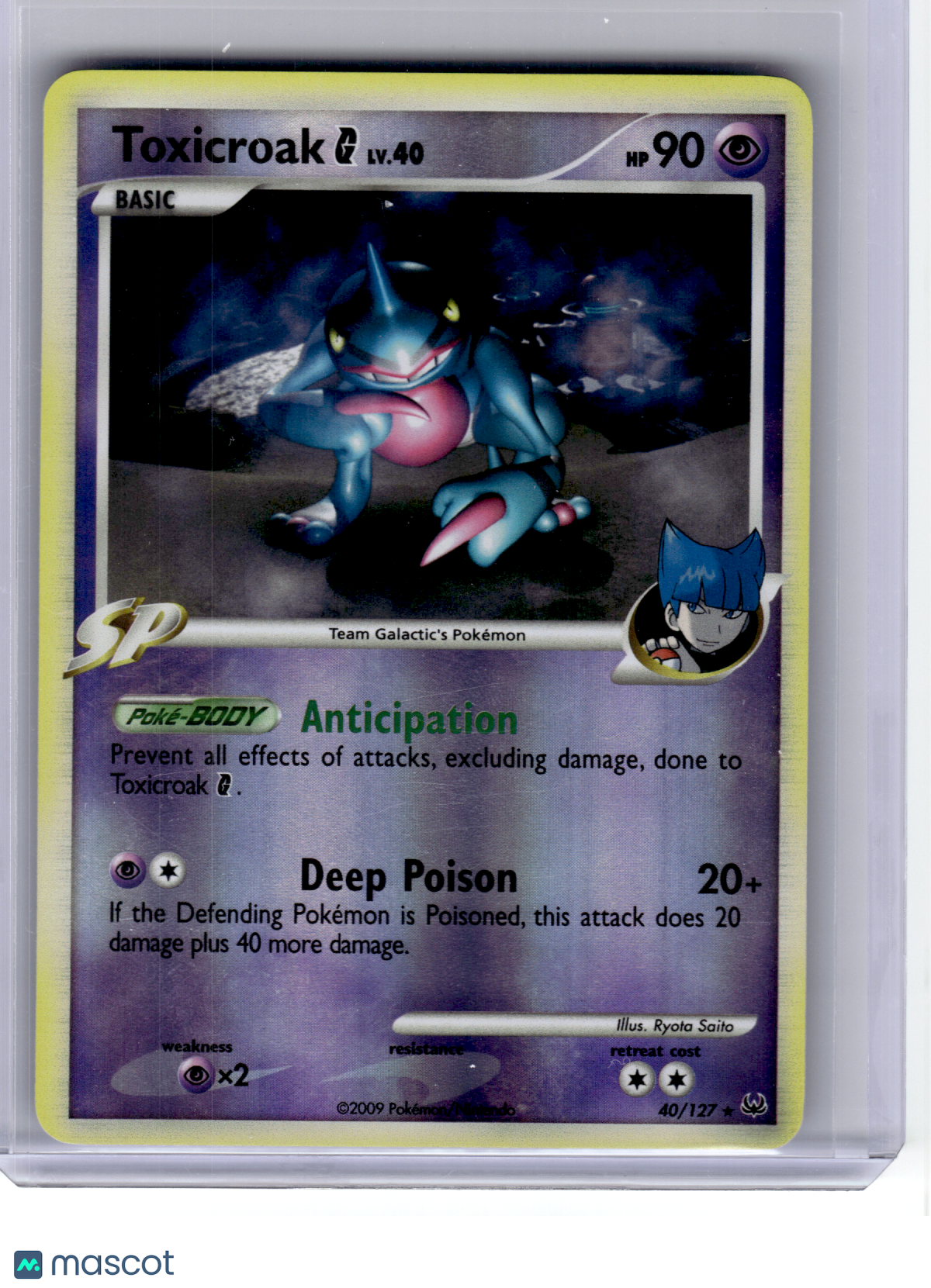2009 Pokemon—Toxicroak G #40 Platinum—Rare Reverse Holo [Lightly Played]