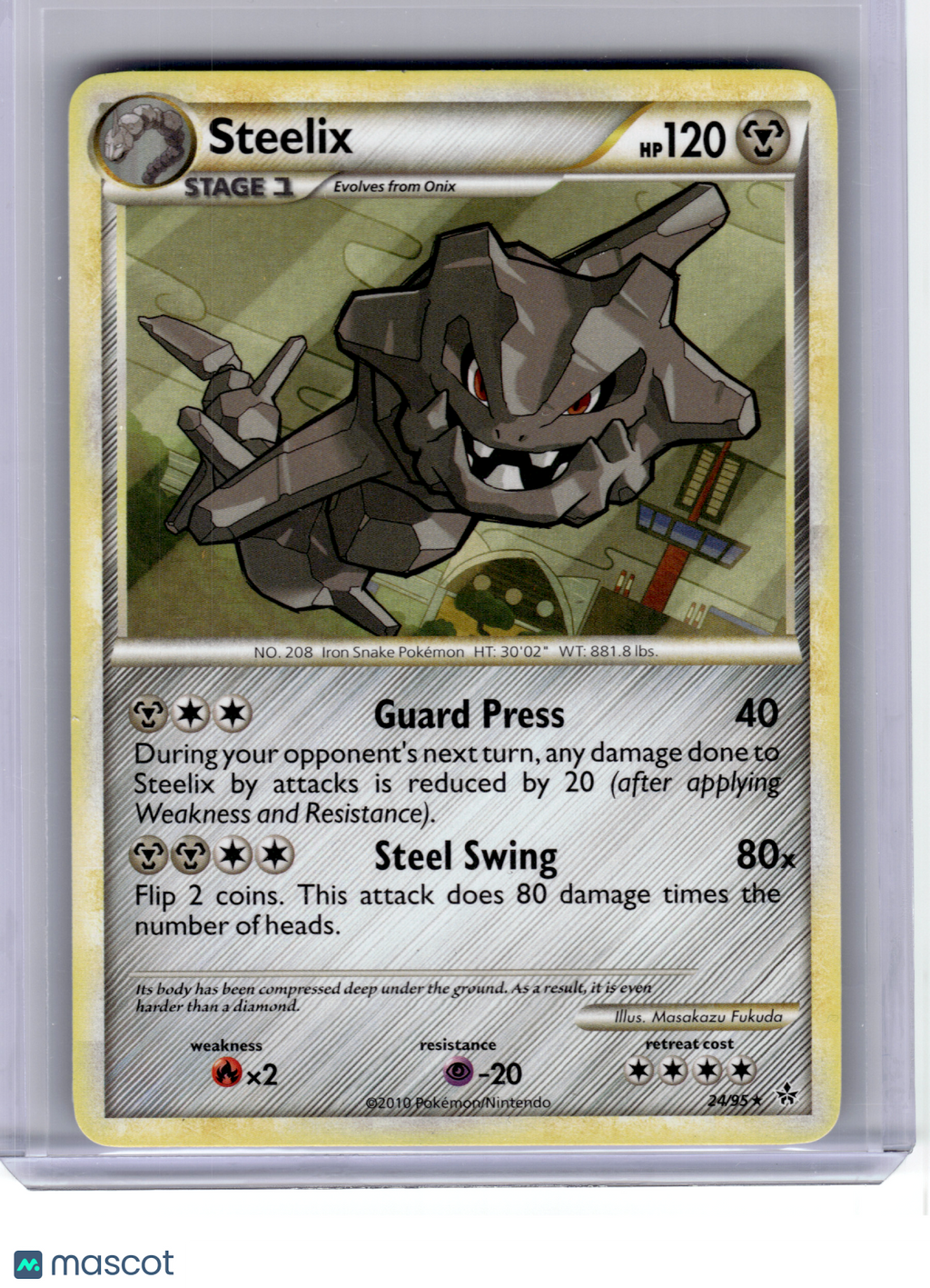 2010 Pokemon—Steelix #24 Unleashed—Rare Non-Holo [Lightly Played]