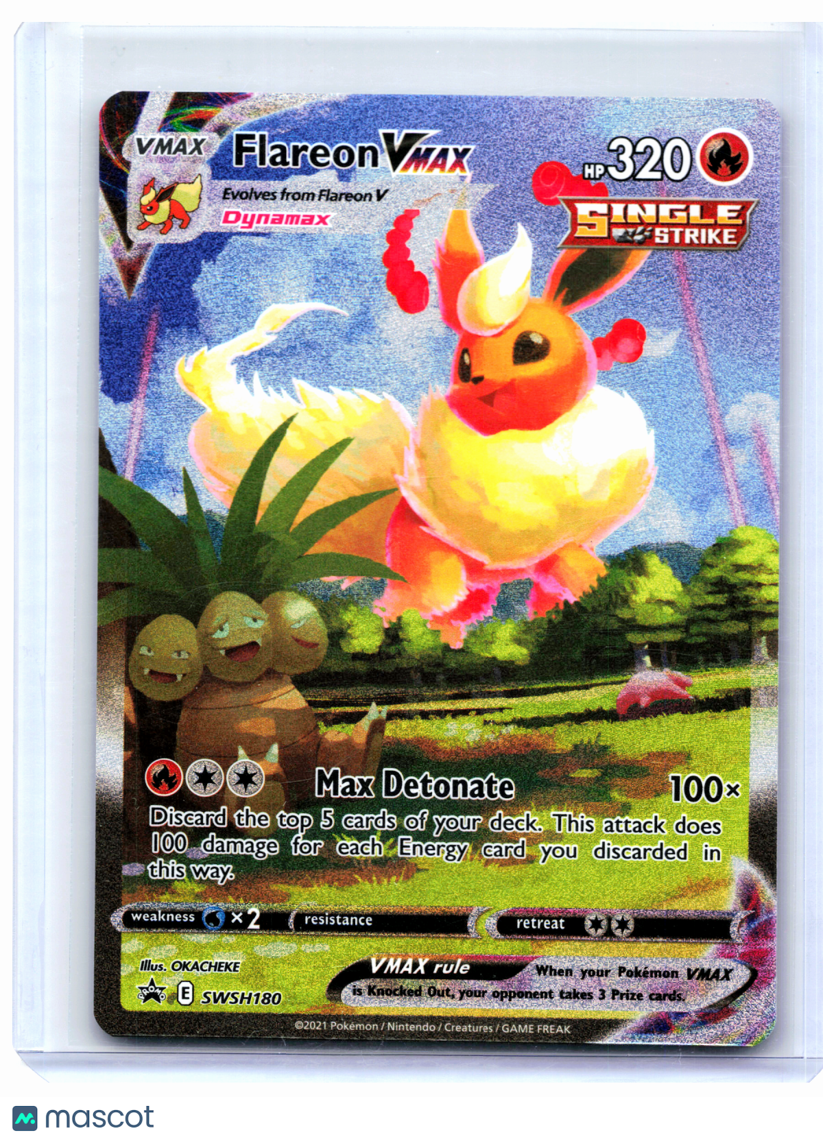2021 Pokemon—Flareon VMAX #SWSH180 Sword & Shield Promos—Black Star Promo Holo