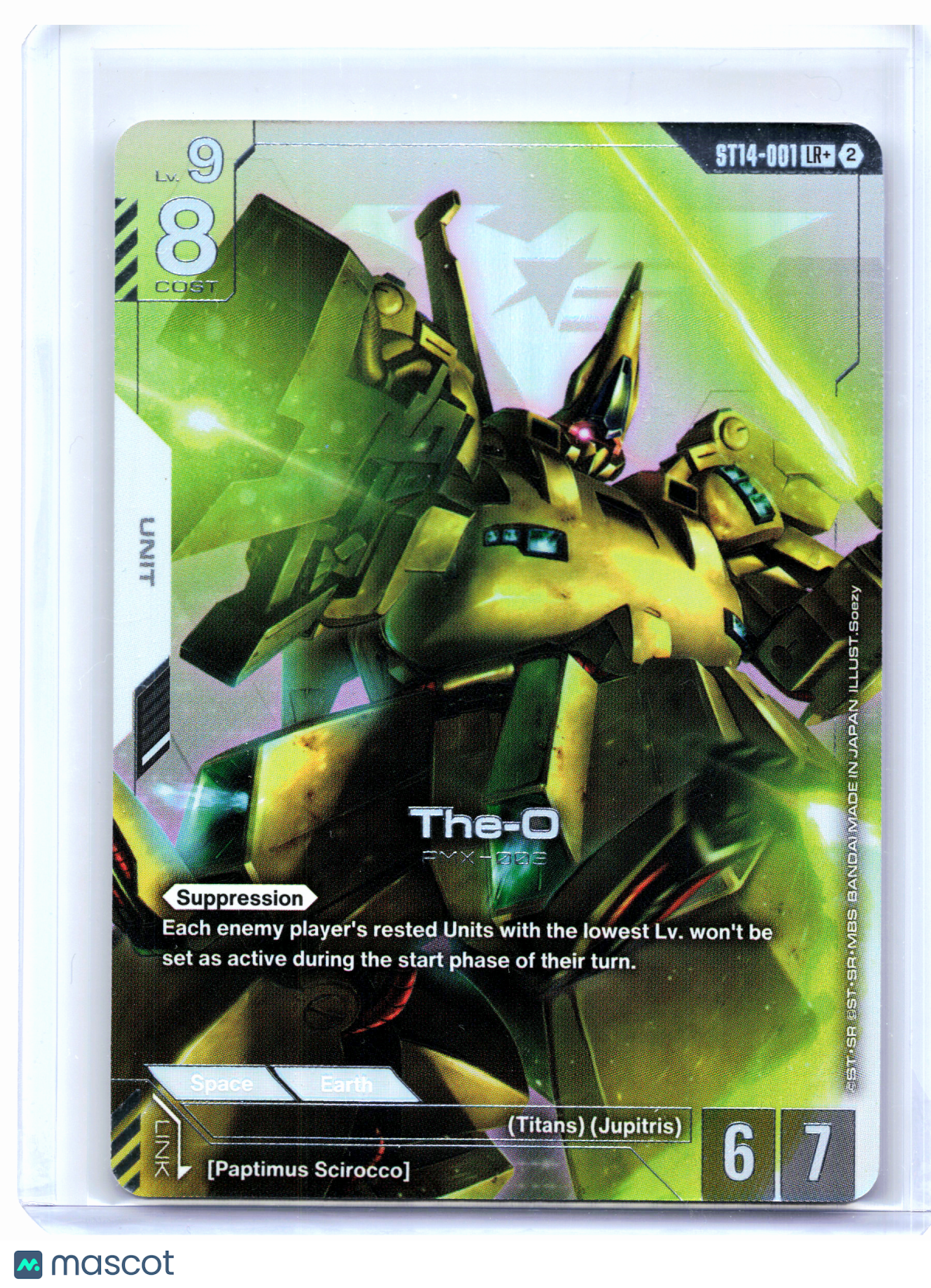 2026 Gundam Card Game—The-O #ST14-001 Heavy Dominion—Legend Rare+ Foil