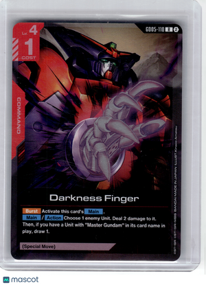 2026 Gundam Card Game—Darkness Finger #110 Freedom Ascension—Rare Foil