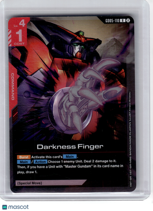 2026 Gundam Card Game—Darkness Finger #112 Freedom Ascension—Rare Foil