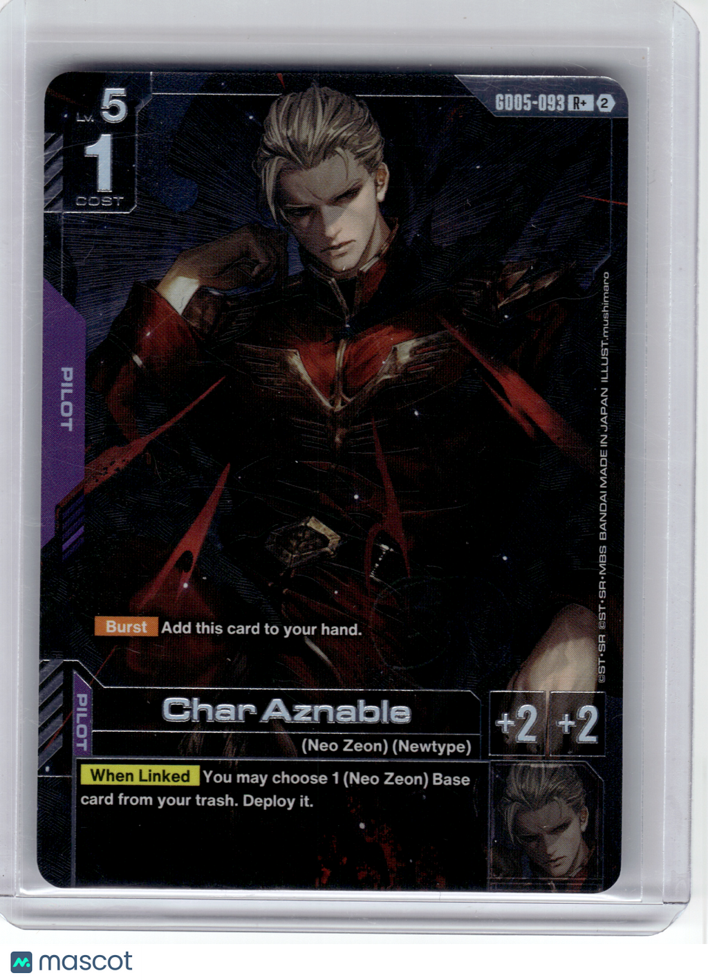 2026 Gundam Card Game—Char Aznable #93 Freedom Ascension—R+ Foil