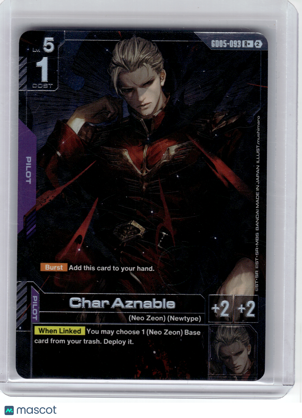 2026 Gundam Card Game—Char Aznable #93 Freedom Ascension—R+ Foil