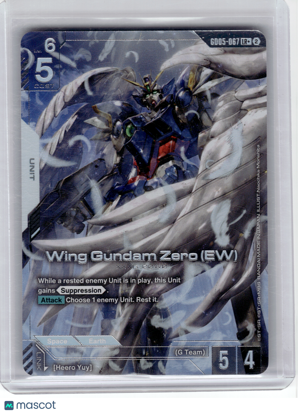 2026 Gundam Card Game—Wing Gundam Zero (EW) #67 Freedom Ascension—LR+ Foil