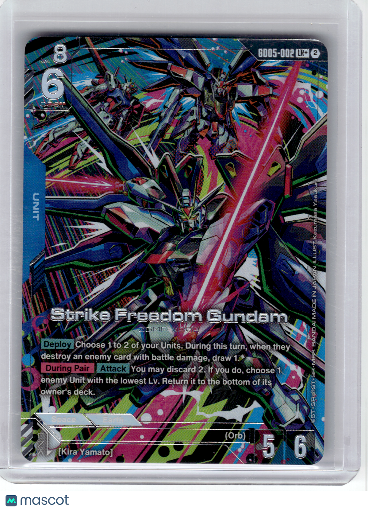 2024 Gundam Card Game—Strike Freedom Gundam #2 Freedom Ascension—LR+ Foil