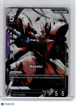 2024 Gundam Card Game—Sazabi #49 Freedom Ascension—LR+ Foil