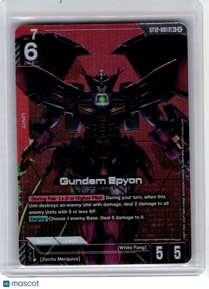 2026 Gundam Card Game—Gundam Epyon #1 Starter Deck 12: Raging Onslaught—LR+ Foil