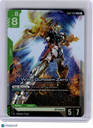 2025 Gundam Card Game—Wing Gundam Zero #24 Newtype Rising—Legendary Rare Foil