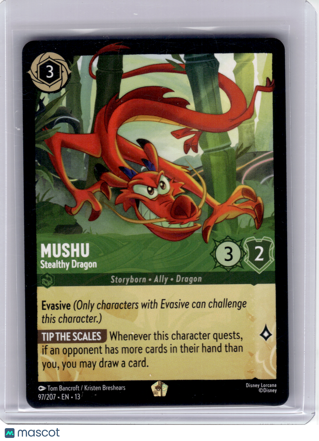 2026 Disney Lorcana—Mushu #97/207 Attack of the Vine!—Legendary Non-Foil