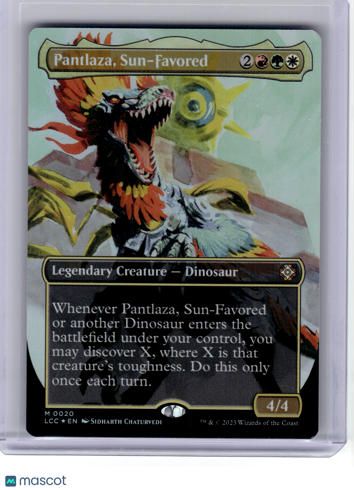 2023 Magic: The Gathering—Pantlaza, Sun-Favored (Borderless) #20 LCC—Mythic Foil