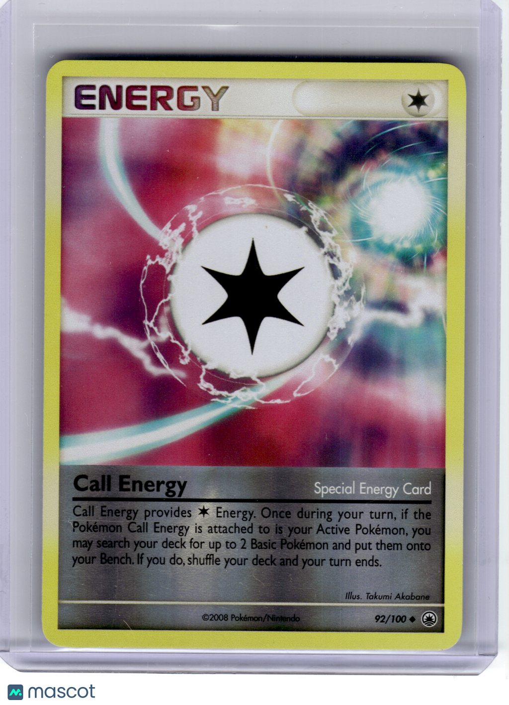 2008 Pokemon—Call Energy #92 Majestic Dawn—Uncommon Reverse Holo [Damage]
