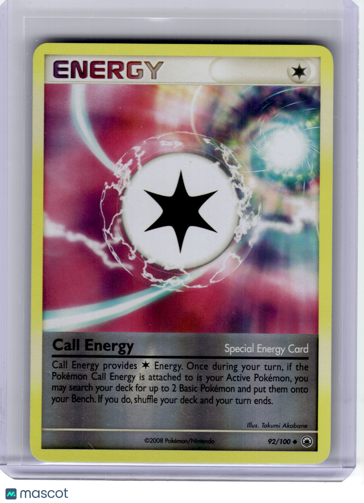 2008 Pokemon—Call Energy #92 Majestic Dawn—Uncommon Reverse Holo [Damage]