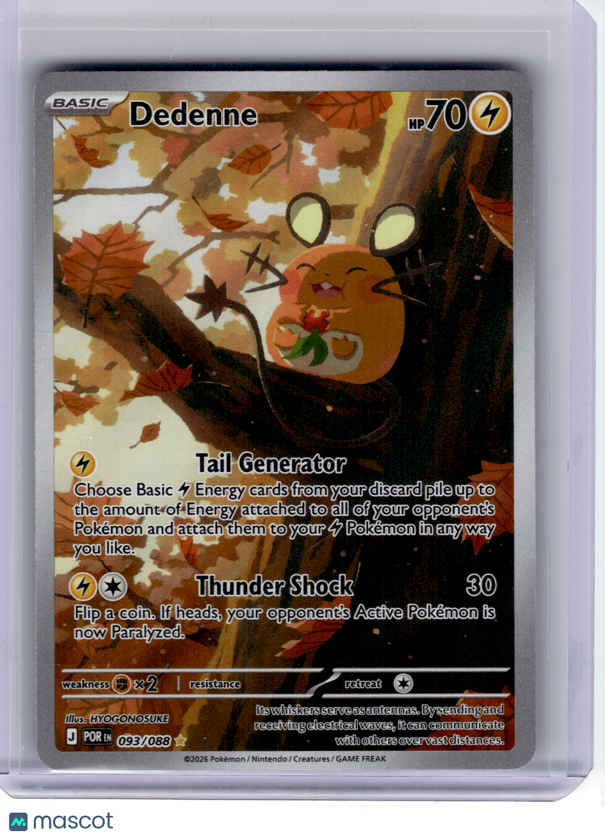 2026 Pokemon—Dedenne #93 Perfect Order—Illustration Rare Holo