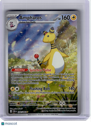 2026 Pokemon—Ampharos #90 Chaos Rising—Illustration Rare Holo