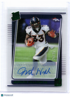 2022 Panini Clearly Donruss Football—Javonte Williams #75 Green Rookie 24/25 RC
