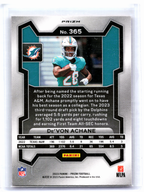 2023 Panini Prizm Football—De'Von Achane #365 Orange Disco Rookie RC Dolphins