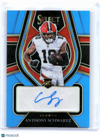 2022 Select Football—Anthony Schwartz #RS-ASC Light Blue Auto Rookie 49/49