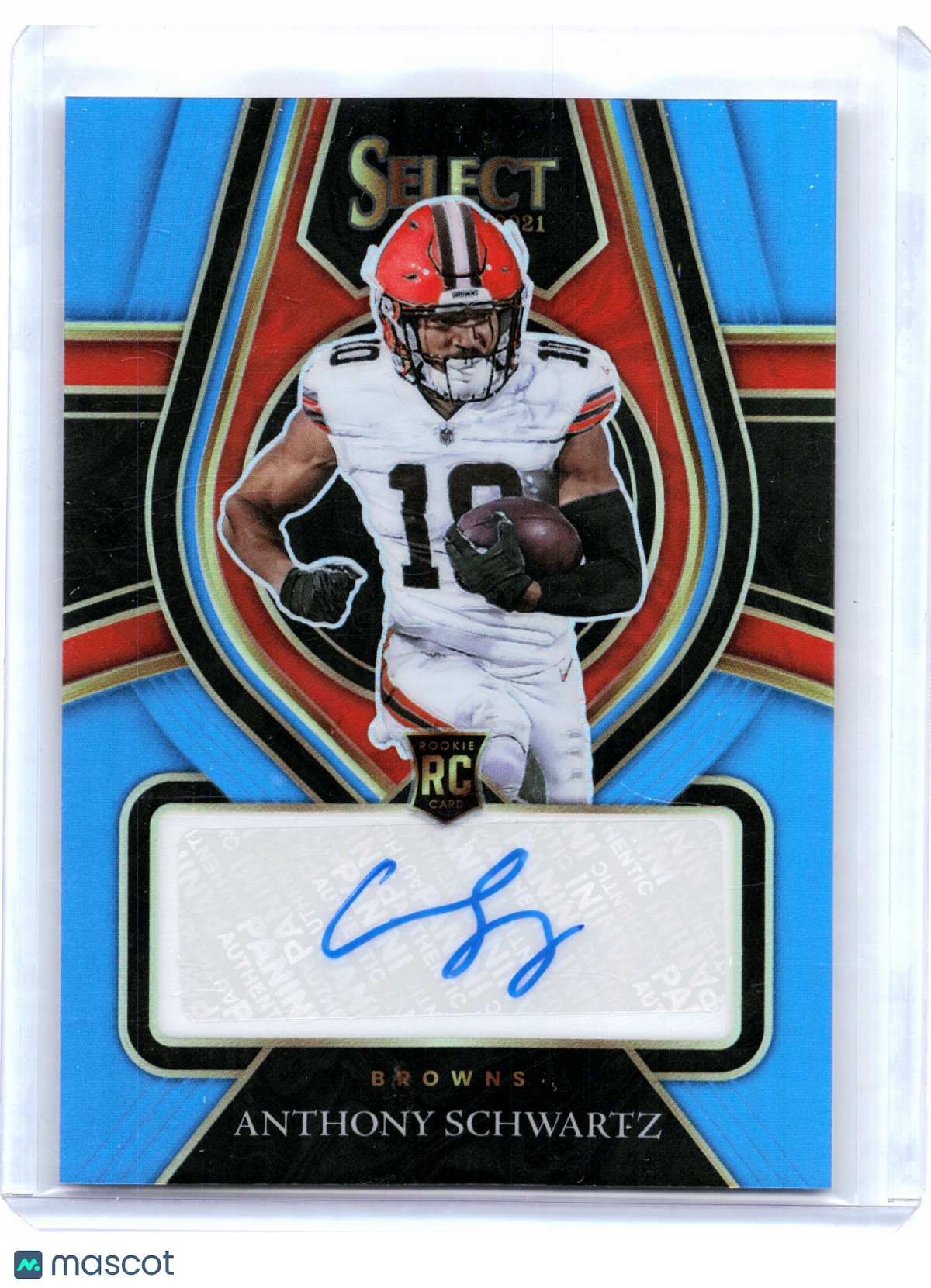 2022 Select Football—Anthony Schwartz #RS-ASC Light Blue Auto Rookie 49/49