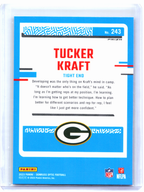 2023 Panini Donruss Optic Football—Tucker Kraft #243 Blue Hyper Rookie  Packers