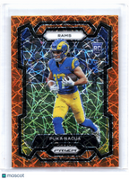 2023 Panini Prizm Football—Puka Nacua #357 Orange Lazer Rookie RC Rams